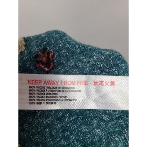 Free People Green Jade Combo BOHO Morning Song Maxi Dress Size Small - Picture 9 of 11